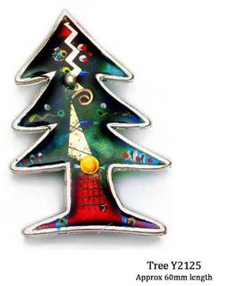 Yossi Brooch Handcrafted Christmas Tree 