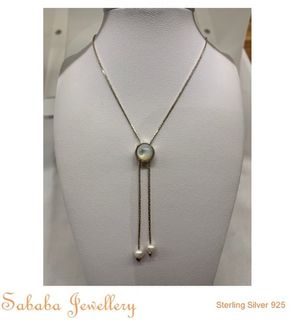Sterling Silver Delicate Mother of Pearl Necklace