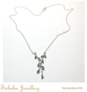 Sterling Silver Leaf  Necklace