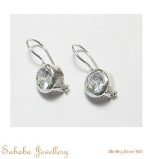 Zircon Sterling Silver 925 Earrings