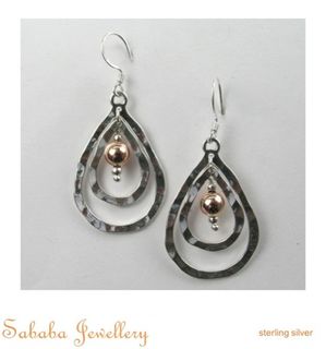 Gold or Rose Gold Silver Combination Earring