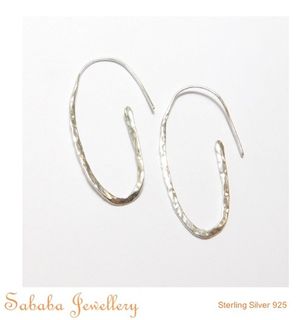 Sterling Silver Funky Hook Earring