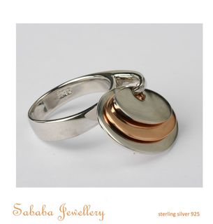Funky Sterling Rose Gold Ring