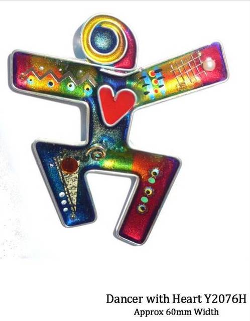 Yossi Brooch Dancer with Heart