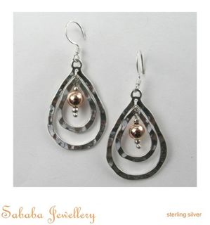Rose Gold Silver Combination Earring