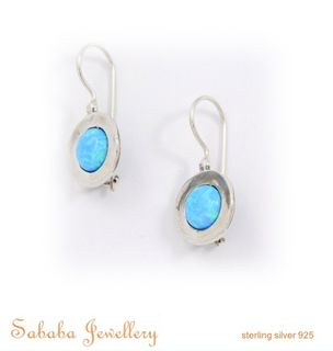 Sterling Silver Opal Round