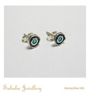 Gemstone Stud Earring