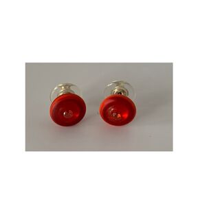 Red Red 12mm diam Earring